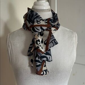 Vintage Elaine Gold for Collection XIIX 100% Silk Scarf - Animal Print Lattice